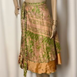 Reversible silk magic skirt